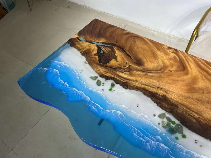 New Fashion Style Sea Wave Epoxy Resin Table