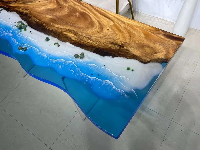New Fashion Style Sea Wave Epoxy Resin Table