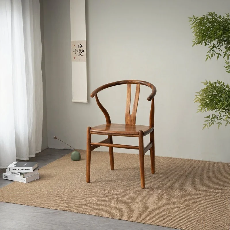 Wishbone Y Chair in South American Walnut Wood