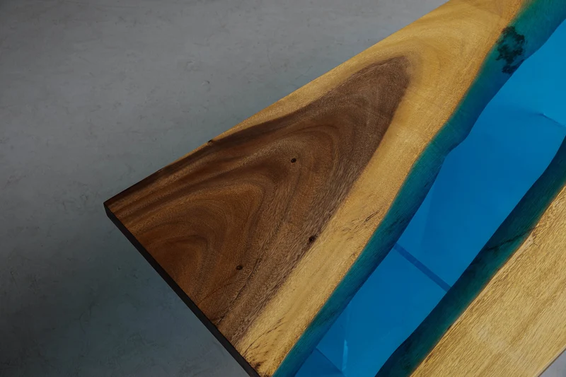 Multiple Color Changes River Epoxy Resin Table