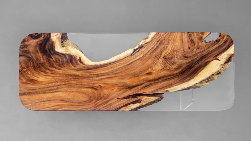 Special Unique Shape For Selecting in Epoxy Resin Dining Table
