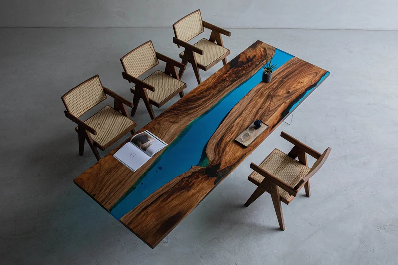 Trestle Resin Dining Table