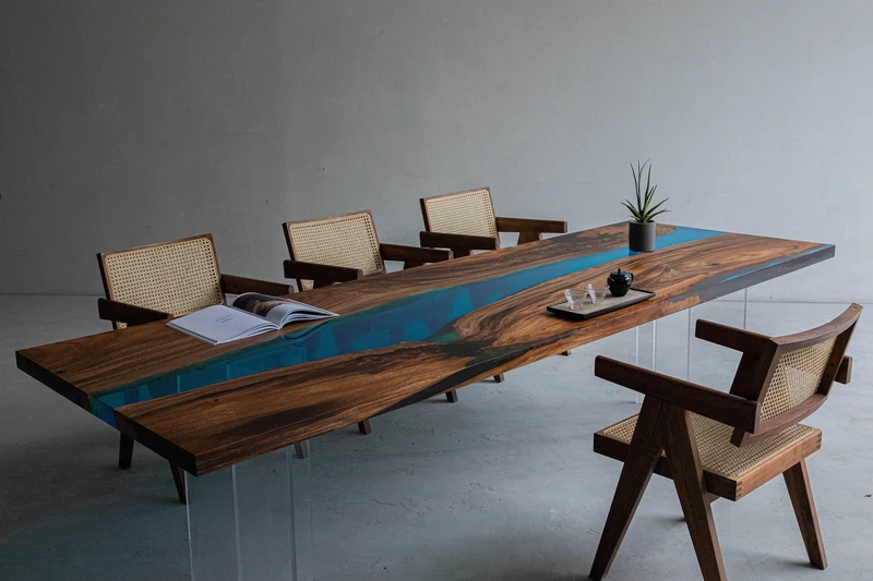 Trestle Resin Dining Table