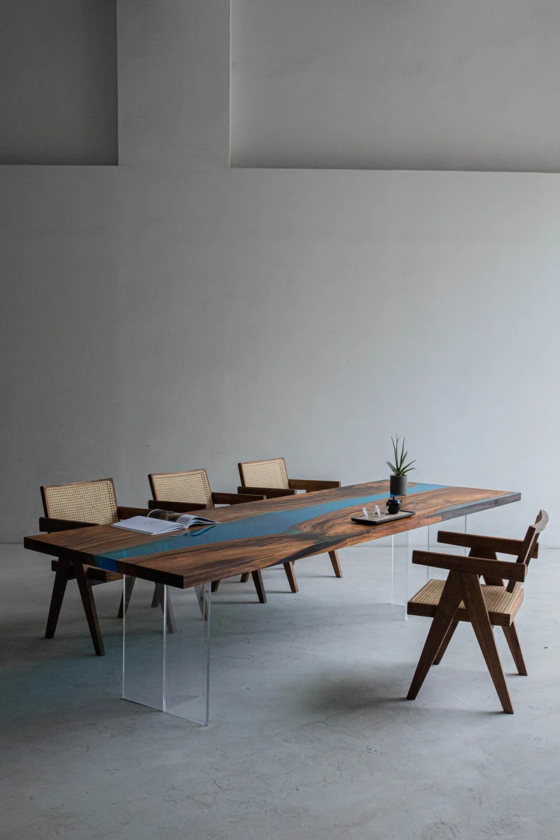 Trestle Resin Dining Table
