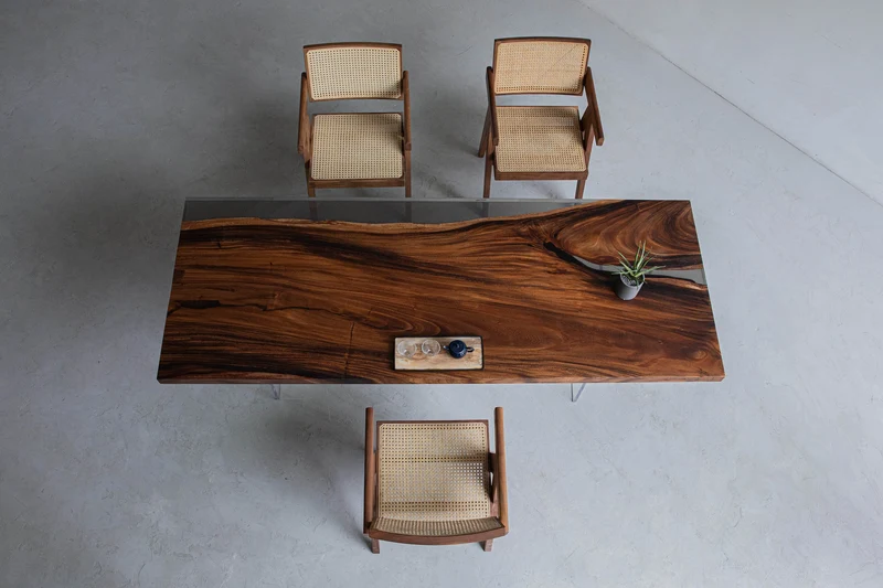 Black River Epoxy Resin Table