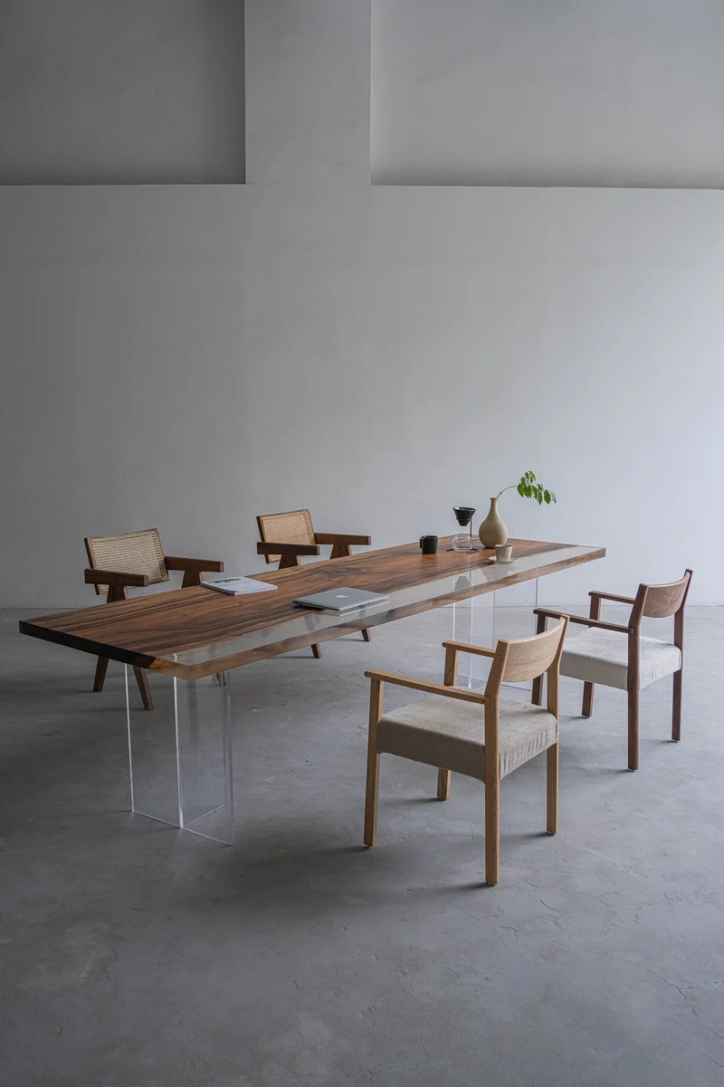 Luxury River Black Wood Epoxy Resin Table