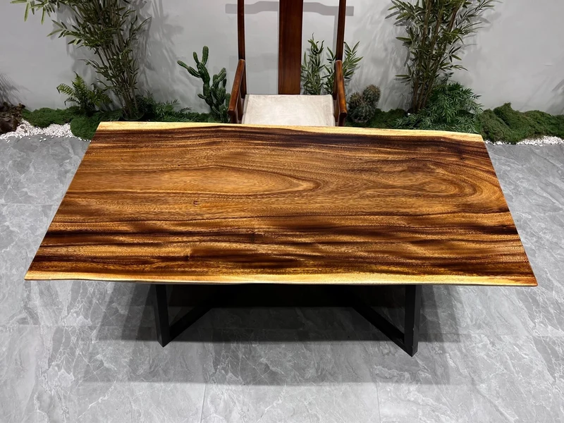Noble Wood Slab Dining Table in South American Walnut