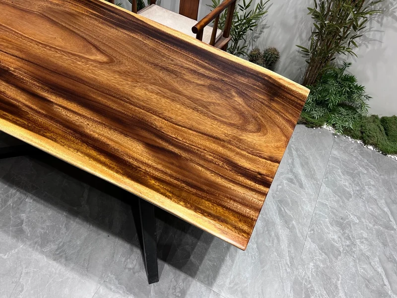 Noble Wood Slab Dining Table in South American Walnut