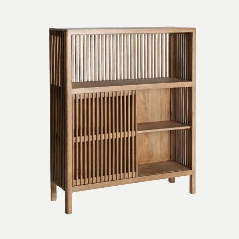 Armario de madera de mango marrón 109×36×130 cm – contemporáneo – GRID TREVOUX