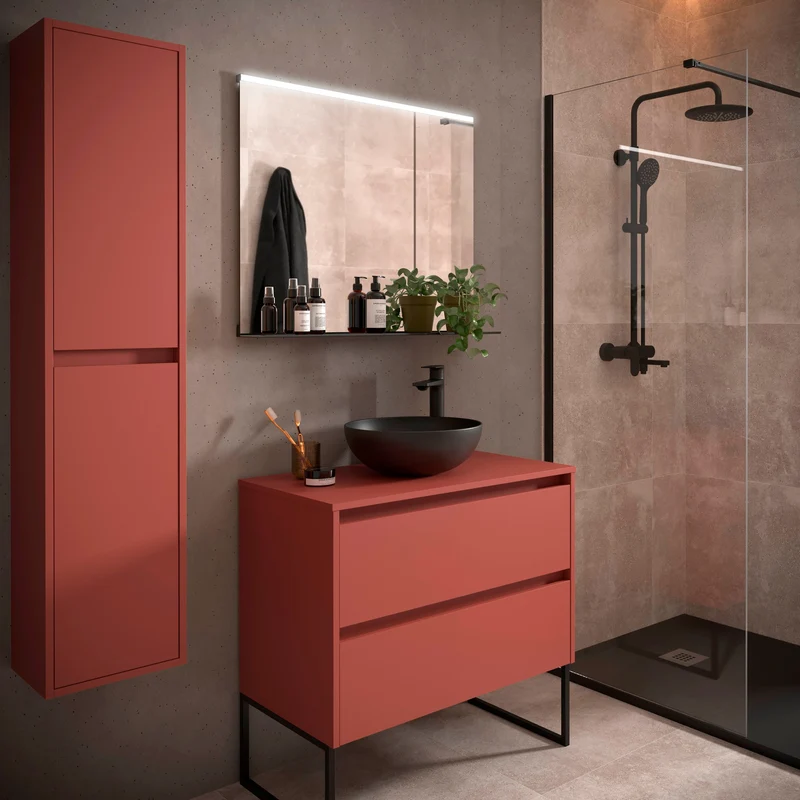 Mueble Baño NOJA 2 Cajones + Encimera | de 60 a 140cm en 10 Acabados Premium