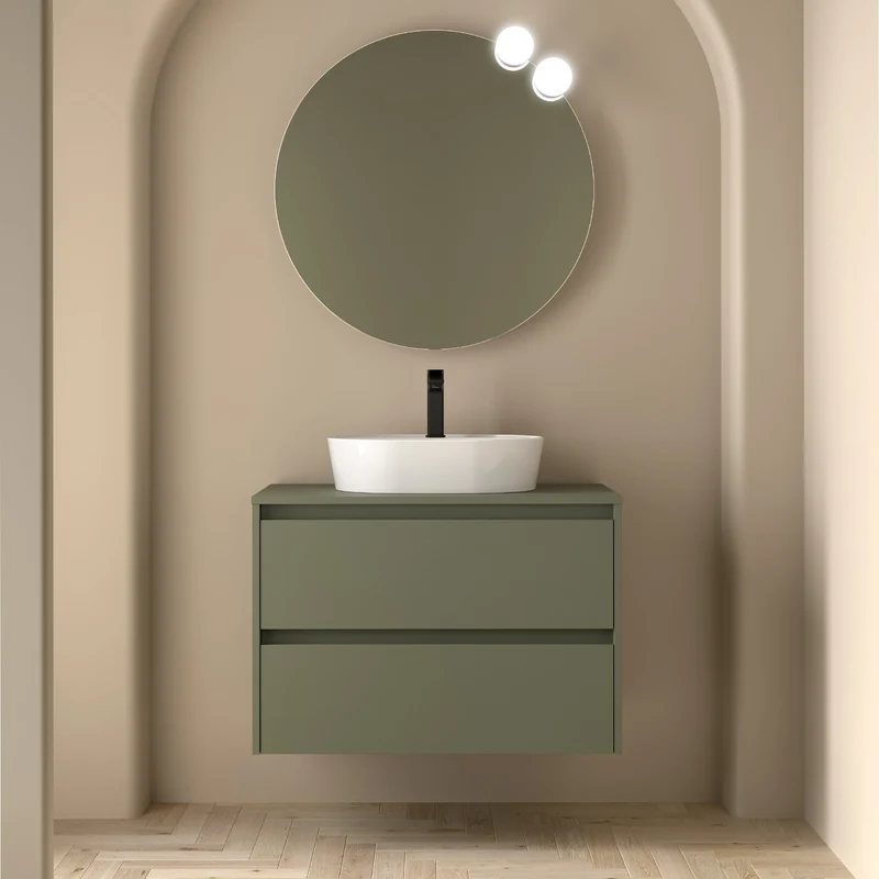 Mueble Baño NOJA 2 Cajones + Encimera | de 60 a 140cm en 10 Acabados Premium