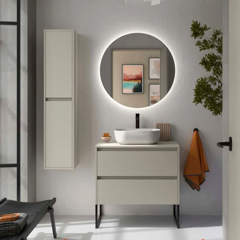 Mueble Baño NOJA 2 Cajones + Encimera | de 60 a 140cm en 10 Acabados Premium