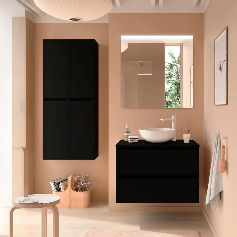Mueble Baño NOJA 2 Cajones + Encimera | de 60 a 140cm en 10 Acabados Premium