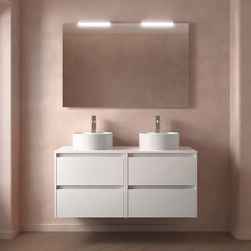 Mueble Baño NOJA 2 Cajones + Encimera | de 60 a 140cm en 10 Acabados Premium
