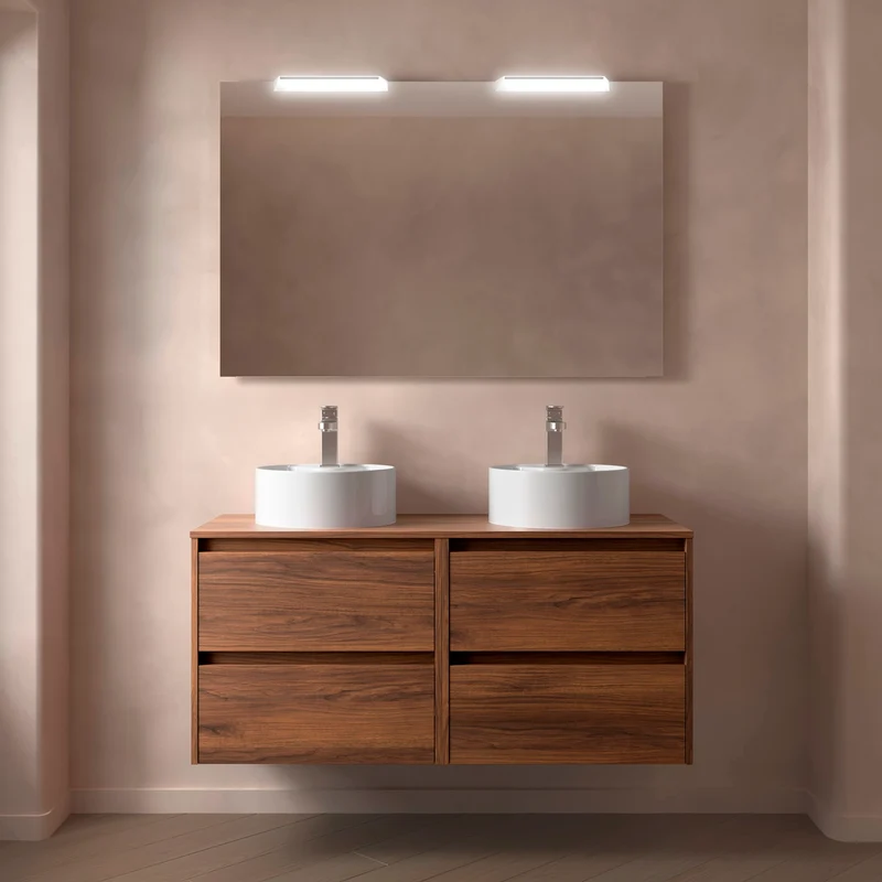 Mueble Baño NOJA 2 Cajones + Encimera | de 60 a 140cm en 10 Acabados Premium