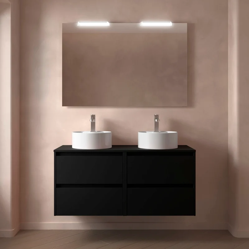 Mueble Baño NOJA 2 Cajones + Encimera | de 60 a 140cm en 10 Acabados Premium