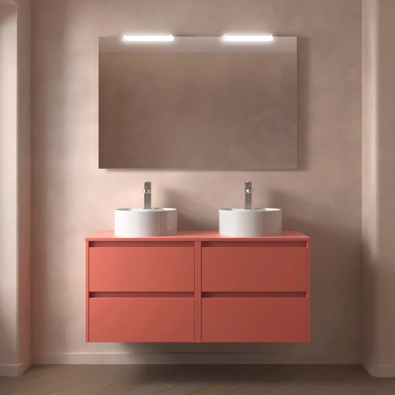 Mueble Baño NOJA 2 Cajones + Encimera | de 60 a 140cm en 10 Acabados Premium