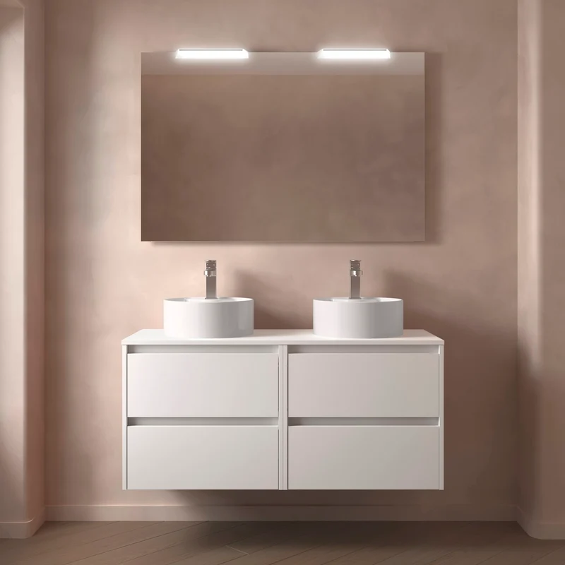 Mueble Baño NOJA 2 Cajones + Encimera | de 60 a 140cm en 10 Acabados Premium