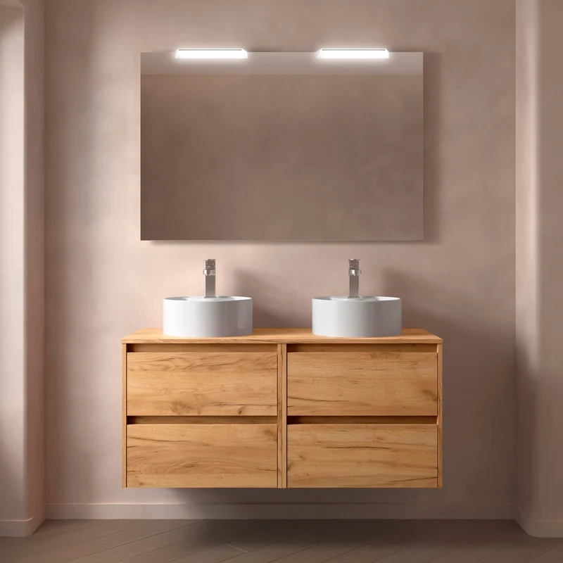 Mueble Baño NOJA 2 Cajones + Encimera | de 60 a 140cm en 10 Acabados Premium