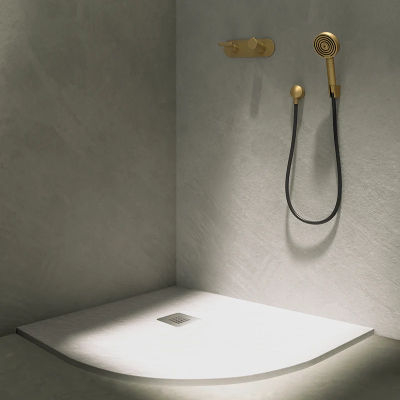 Plato de Ducha Nature Curve de OhMyShower. Resina con Cargas Minerales + Gel Coat