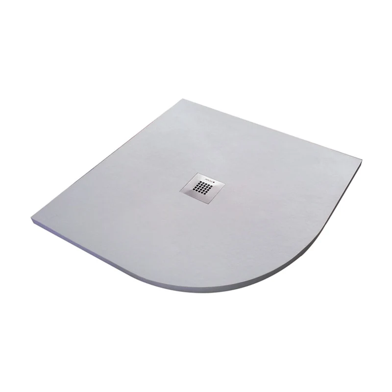 Plato de Ducha Resina Semi-Circular de Carga Mineral y Gel Coat
