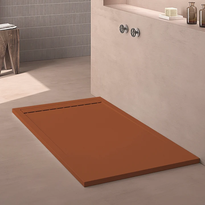 Plato de Ducha Resina CLEVER de Carga Mineral y Gel Coat