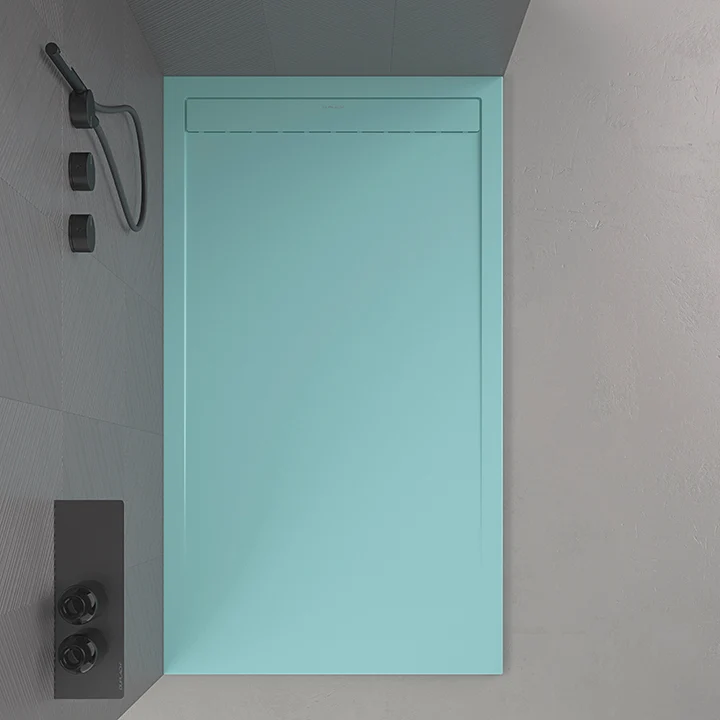 Plato de Ducha Resina CLEVER de Carga Mineral y Gel Coat