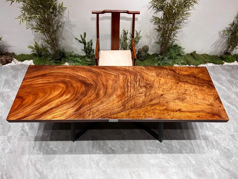Solid American Walnut Live Edge Dining Table