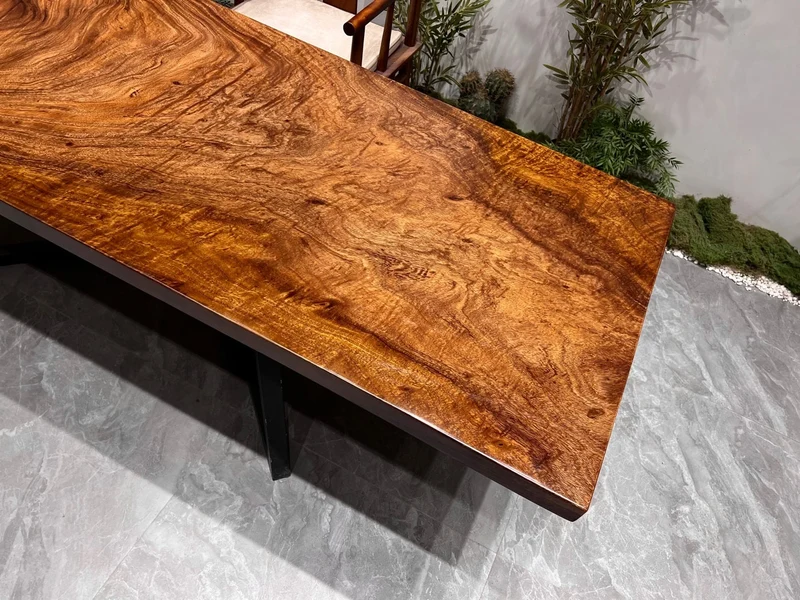Solid American Walnut Live Edge Dining Table