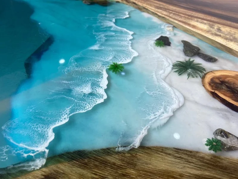 Floating Leaf Epoxy Resin Dining Table