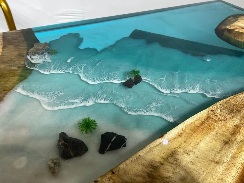 Floating Leaf Epoxy Resin Dining Table