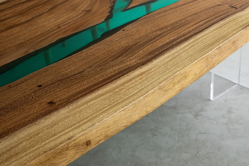 Custom Handmade Resin River Table in Japanese Epomik Resin
