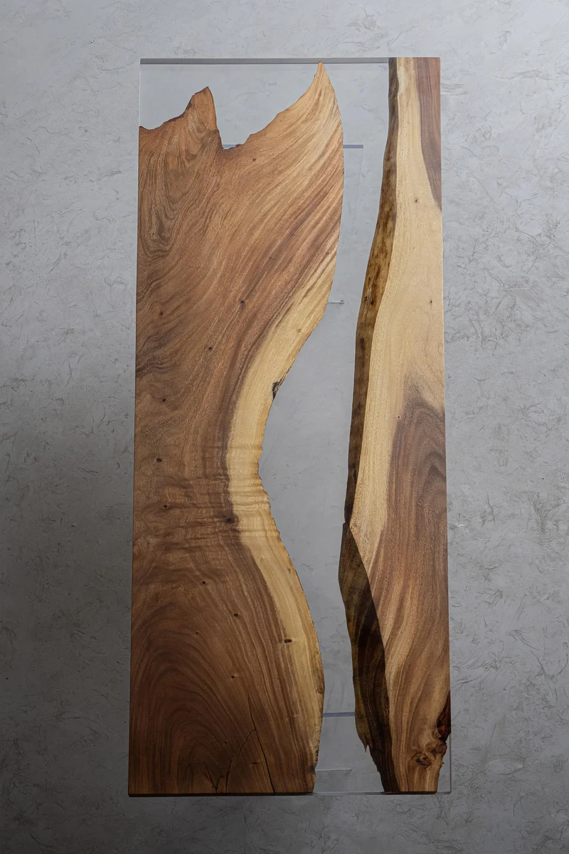 Pinnacle Clear Resin Epoxy Dining Table