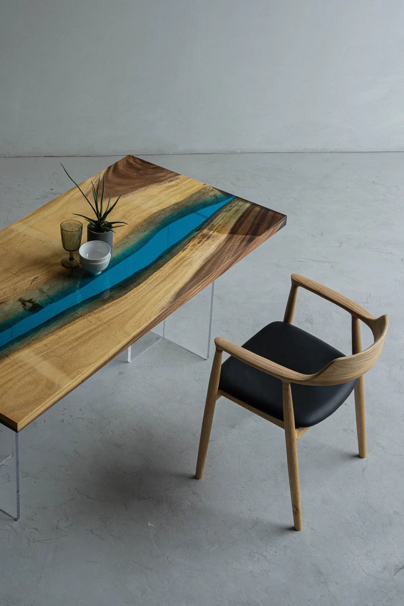 Infinity River Ocean Resin Table