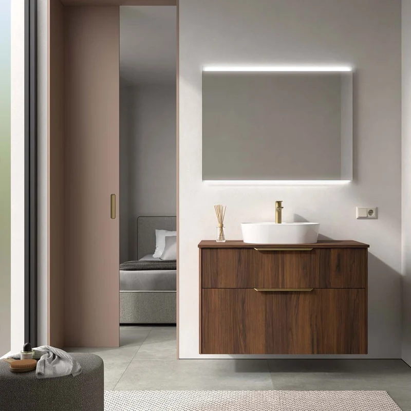 Mueble Baño LUVA con Encimera | Diseño Angular Único | Personalización Total | 60 - 120 cm