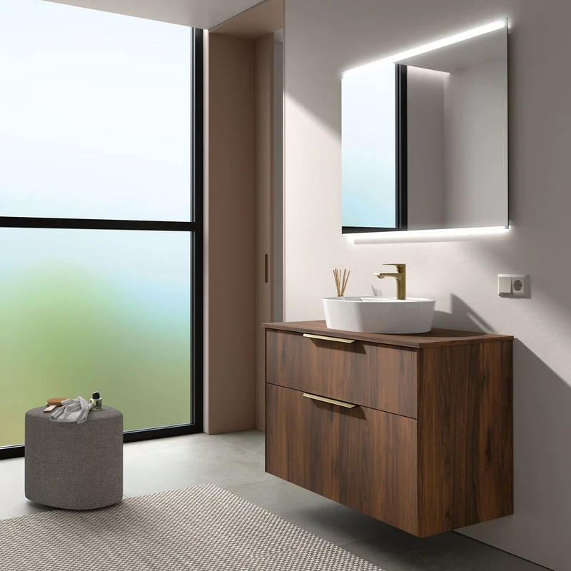 Mueble Baño LUVA con Encimera | Diseño Angular Único | Personalización Total | 60 - 120 cm