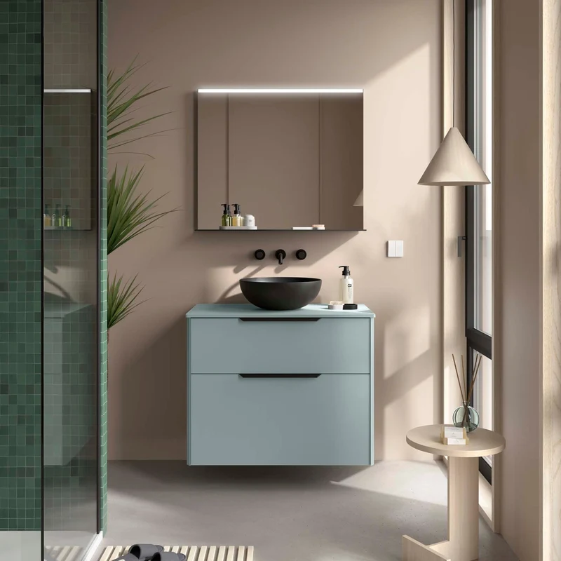 Mueble Baño LUVA con Encimera | Diseño Angular Único | Personalización Total | 60 - 120 cm