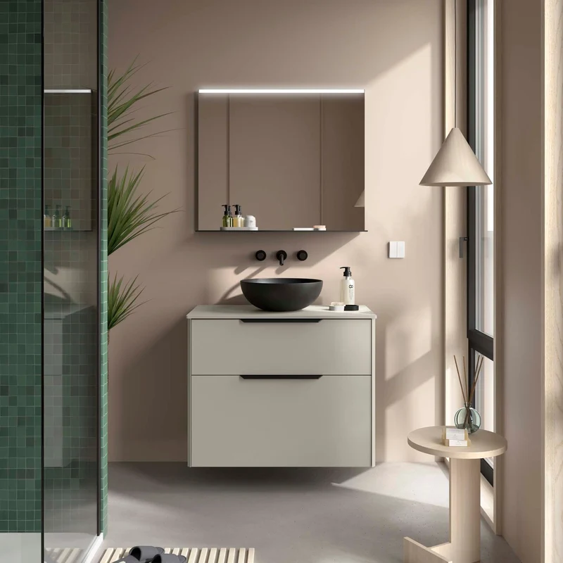 Mueble Baño LUVA con Encimera | Diseño Angular Único | Personalización Total | 60 - 120 cm