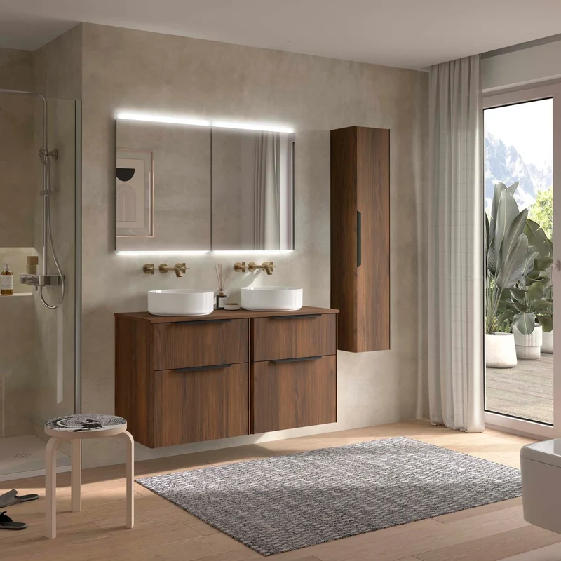 Mueble Baño LUVA con Encimera | Diseño Angular Único | Personalización Total | 60 - 120 cm