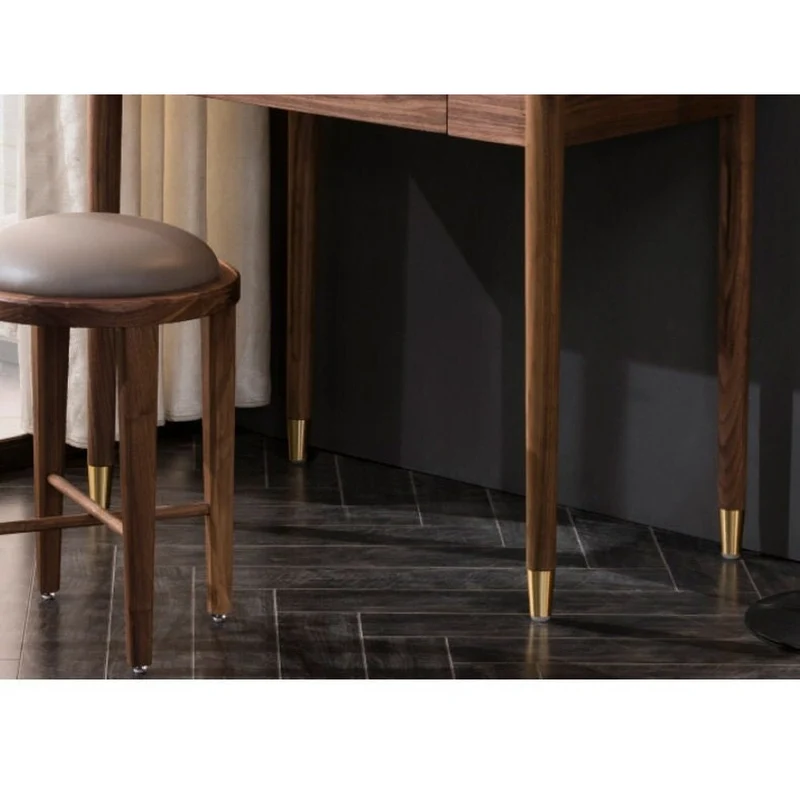 Rustic Makeup Vanity Set Table with Stool