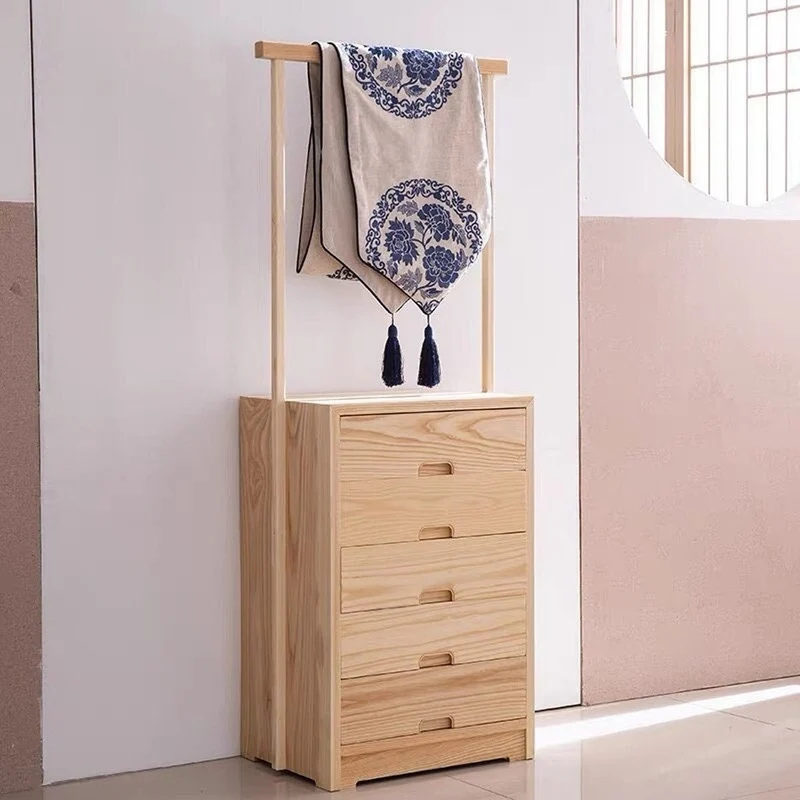 Coat Hanger Dresser With 5 Drawers Storage