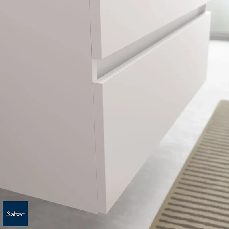 Mueble de Baño Suspendido con Lavabo Salgar Bequia Blanco Mate