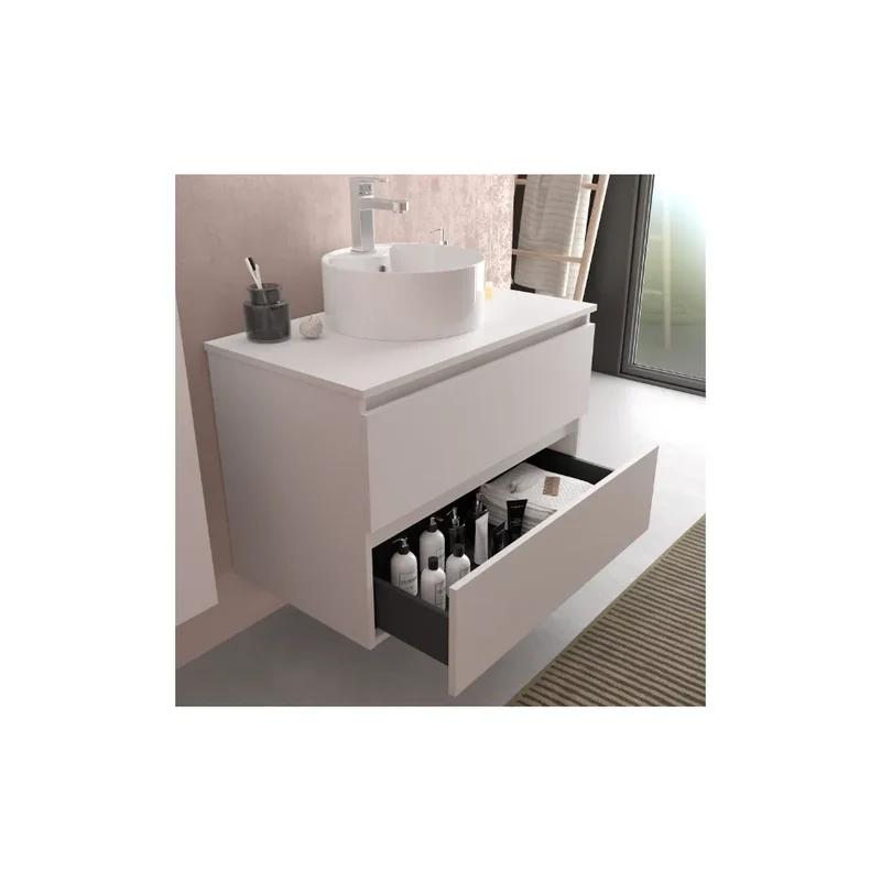 Mueble de Baño Suspendido con Lavabo Salgar Bequia Blanco Mate