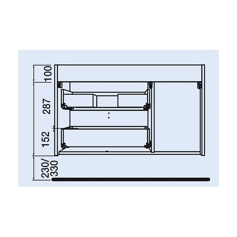 Mueble de Baño con Lavabo Salgar Uniiq 90 cm