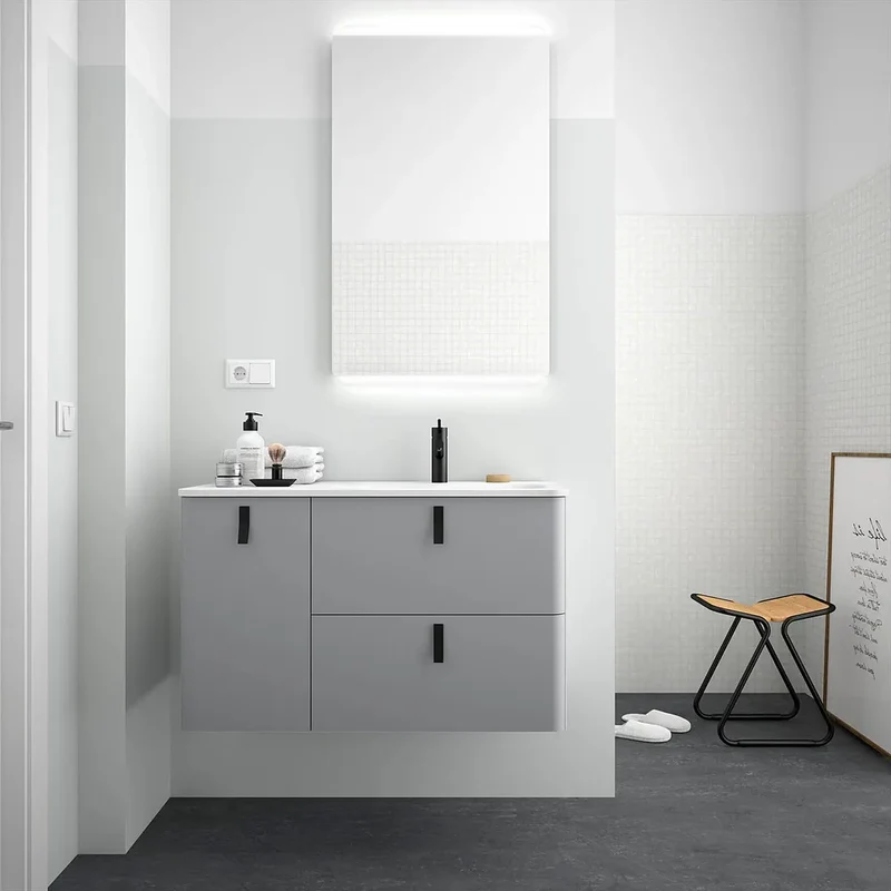 Mueble de Baño con Lavabo Salgar Uniiq 120 cm Gris Humo