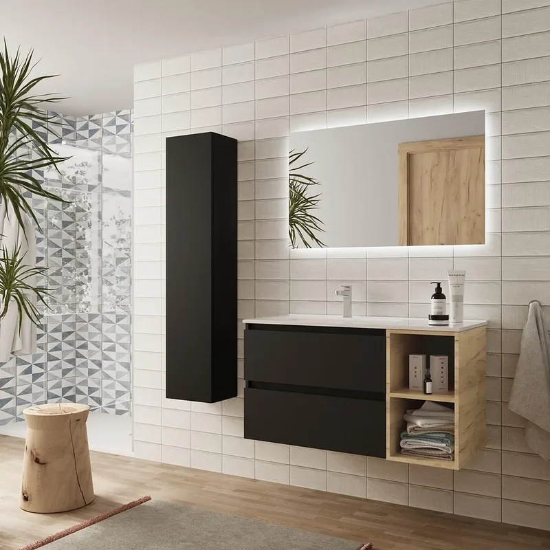 Mueble de Baño Salgar Bequia Negro Mate
