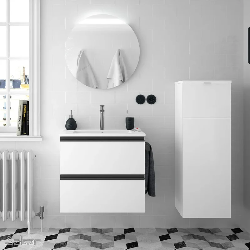 Mueble de Baño Salgar Spirit 60 cm Blanco Brillo