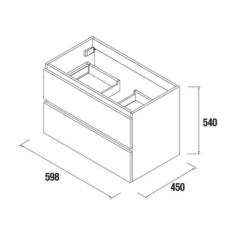 Mueble de Baño Salgar Spirit 60 cm Blanco Brillo