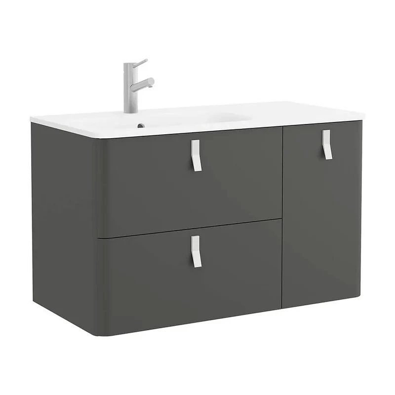 Mueble de Baño con Lavabo Salgar Uniiq 90 cm Gris Antracita
