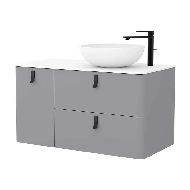 Mueble de Baño Lavabo sobre Encimera Salgar Uniiq 120 cm Gris Humo